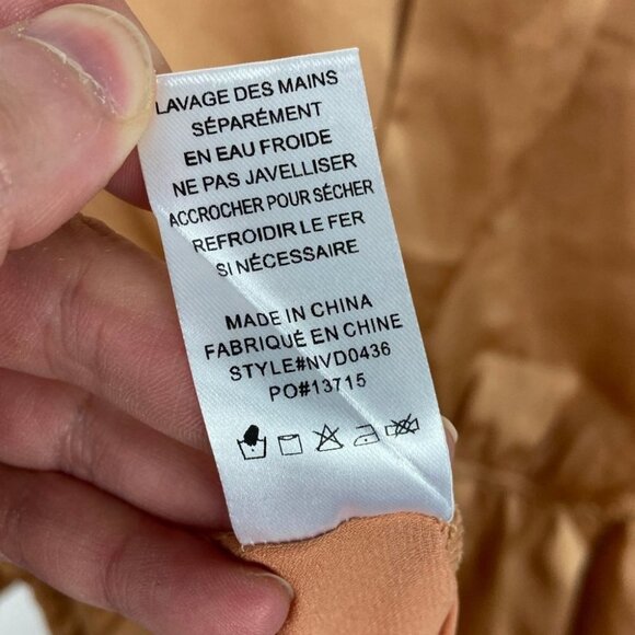 NEW Vici Collection Satin Balloon Sleeve Dress Size Large Nordstrom Tie Neck L - Picture 7 of 10